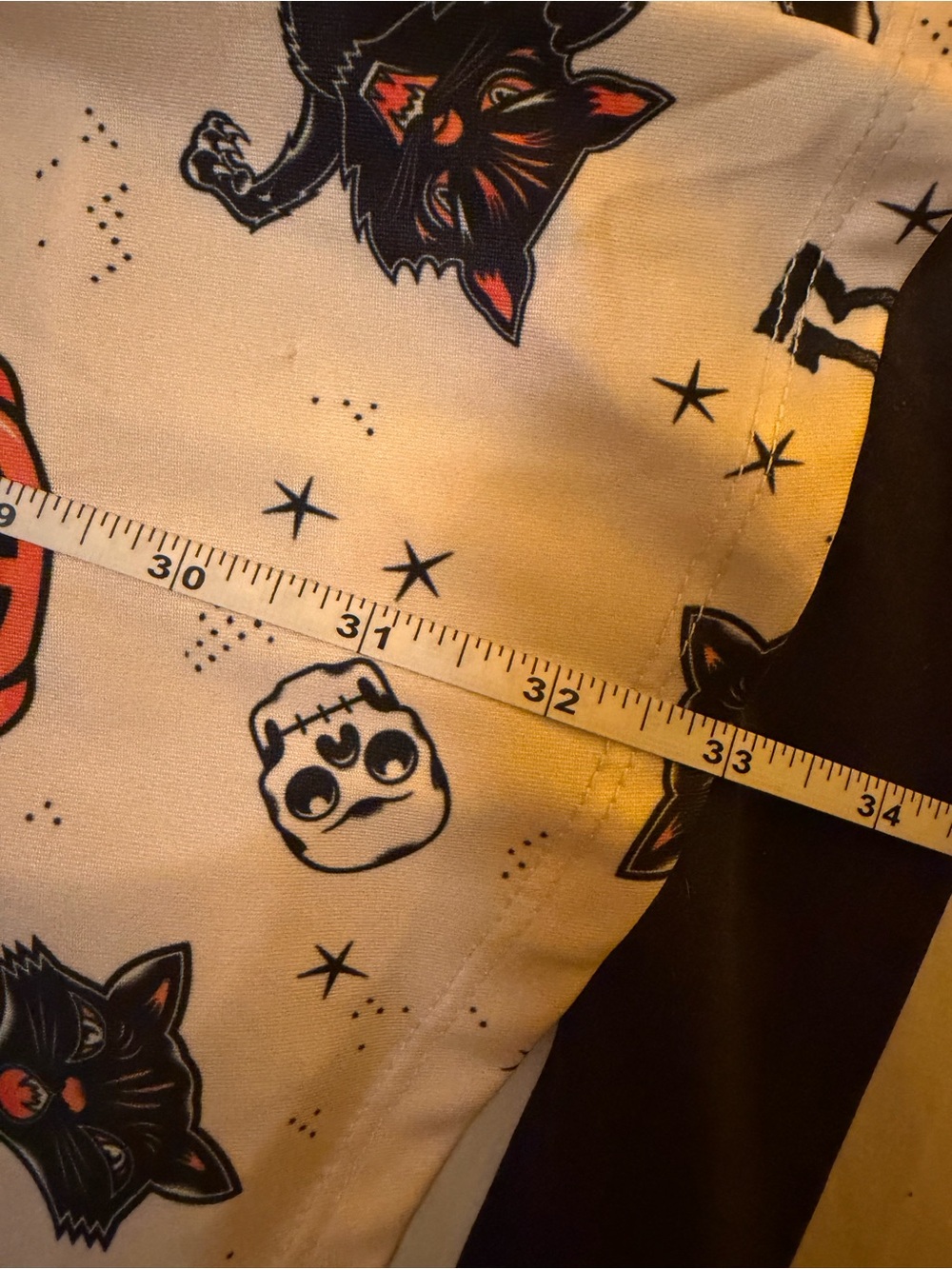 Sourpuss Halloween Black Cats Skater Dress in Cream Sz L - Picture 6 of 6